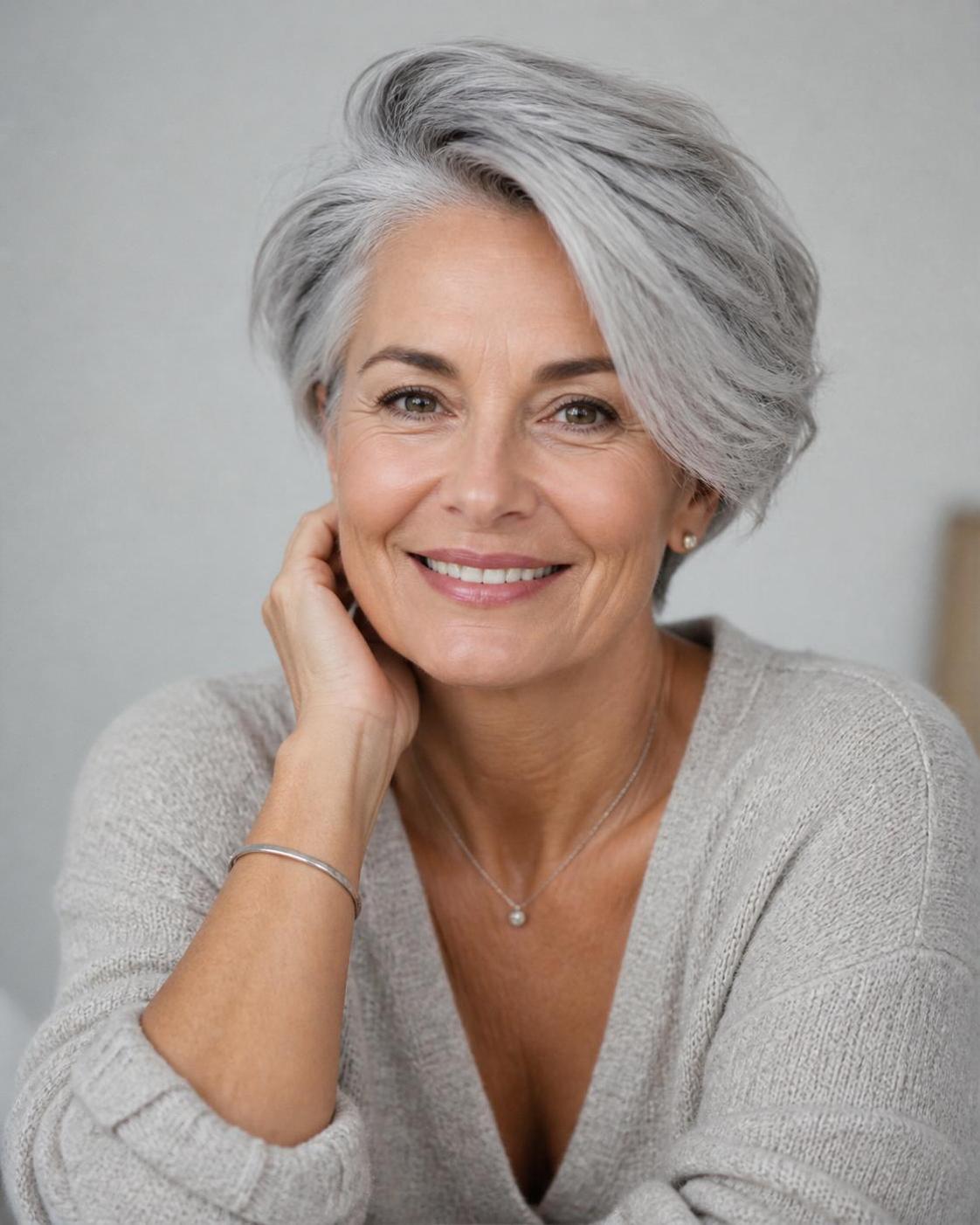 Cheveux gris : affirmez votre style avec élégance 2 découvrez comment sublimer vos cheveux gris et exprimer votre style avec élégance grâce à nos conseils et astuces tendances pour un look unique et raffiné.