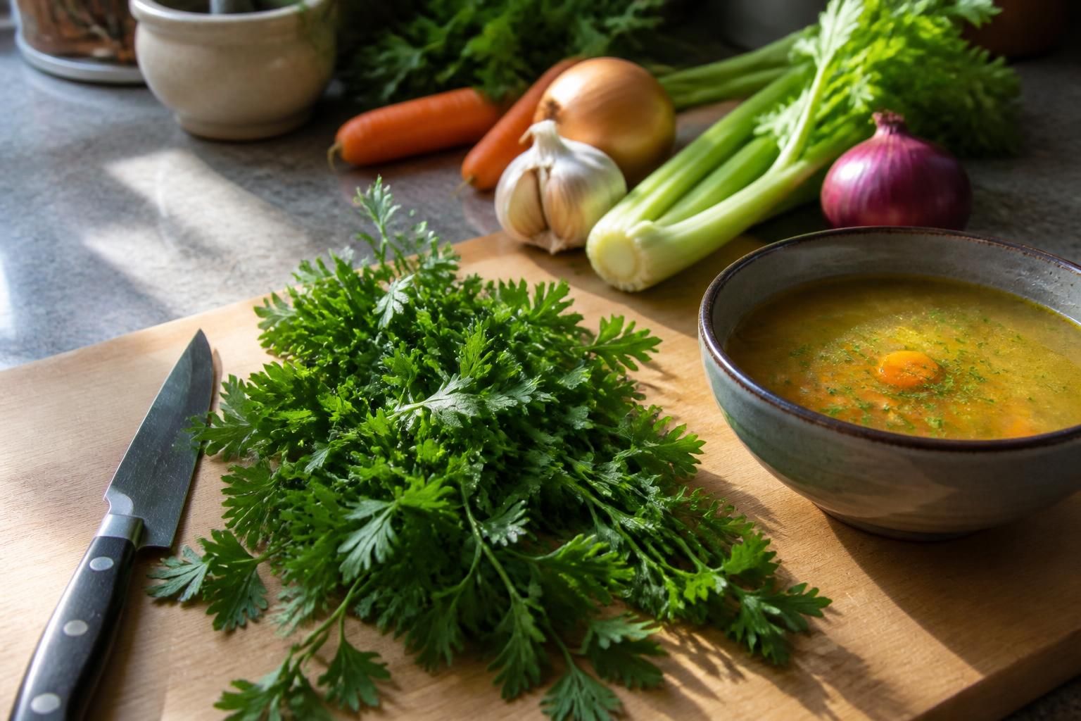 Persil plat : découvrez tous ses bienfaits incontournables pour votre cuisine 2 découvrez les bienfaits incontournables du persil plat et comment il peut sublimer vos plats grâce à ses propriétés nutritives et son goût frais.